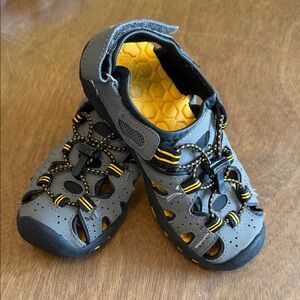 Gray and Yellow Kids Sandals